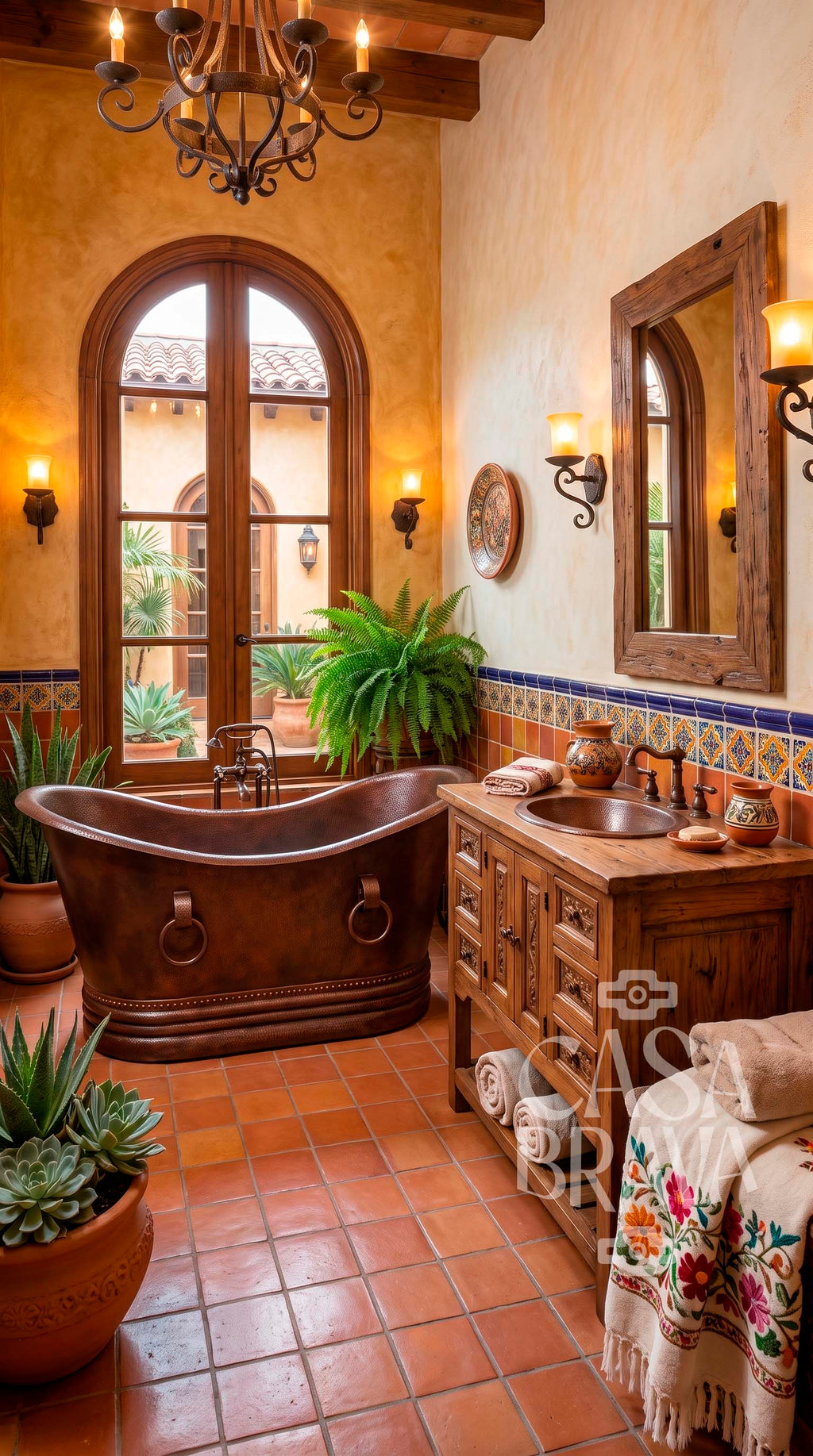 Antigua Hammered Copper Bath Tub