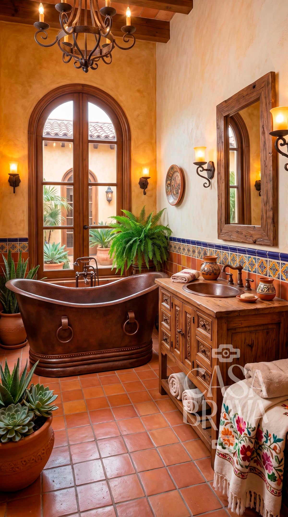 Antigua Hammered Copper Bath Tub