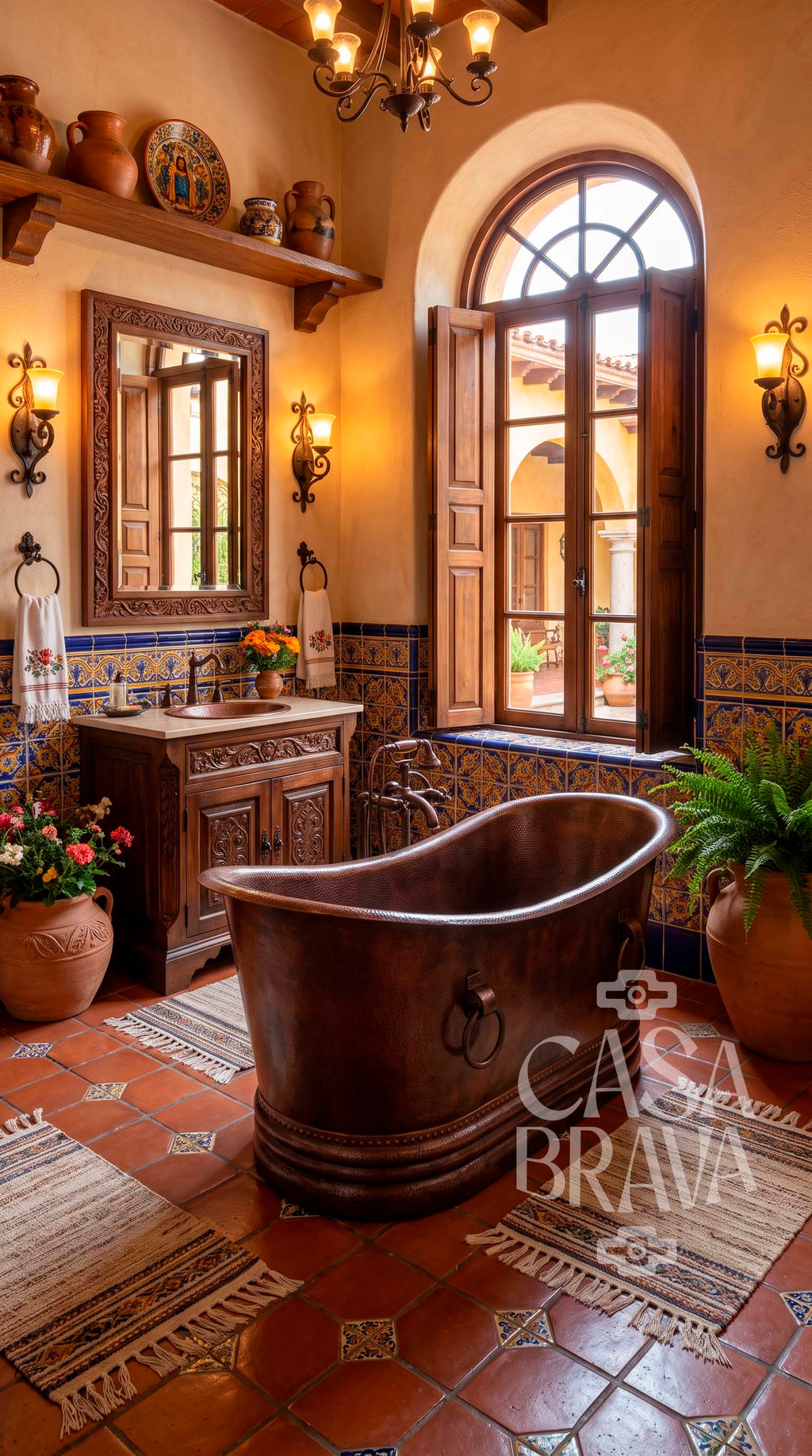 Antigua Hammered Copper Bath Tub