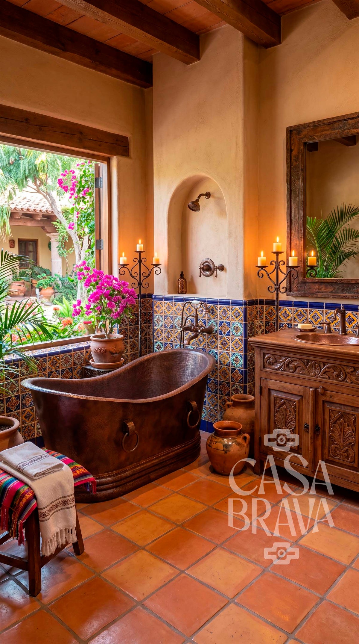 Antigua Hammered Copper Bath Tub