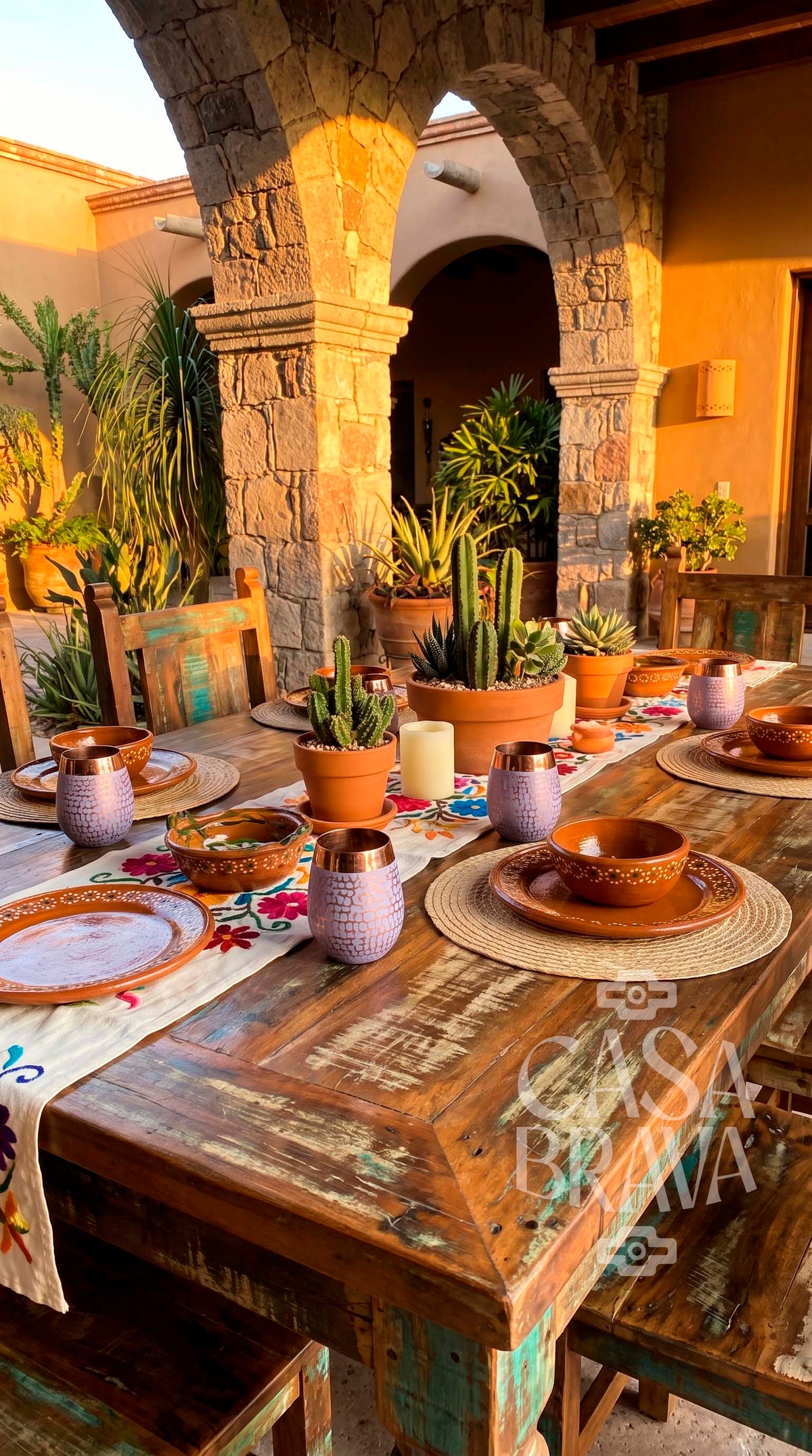 Agua Fresca Hammered Copper Glass