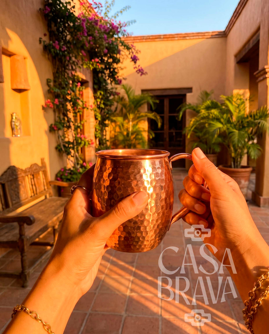 Hammered Copper Beer Mug