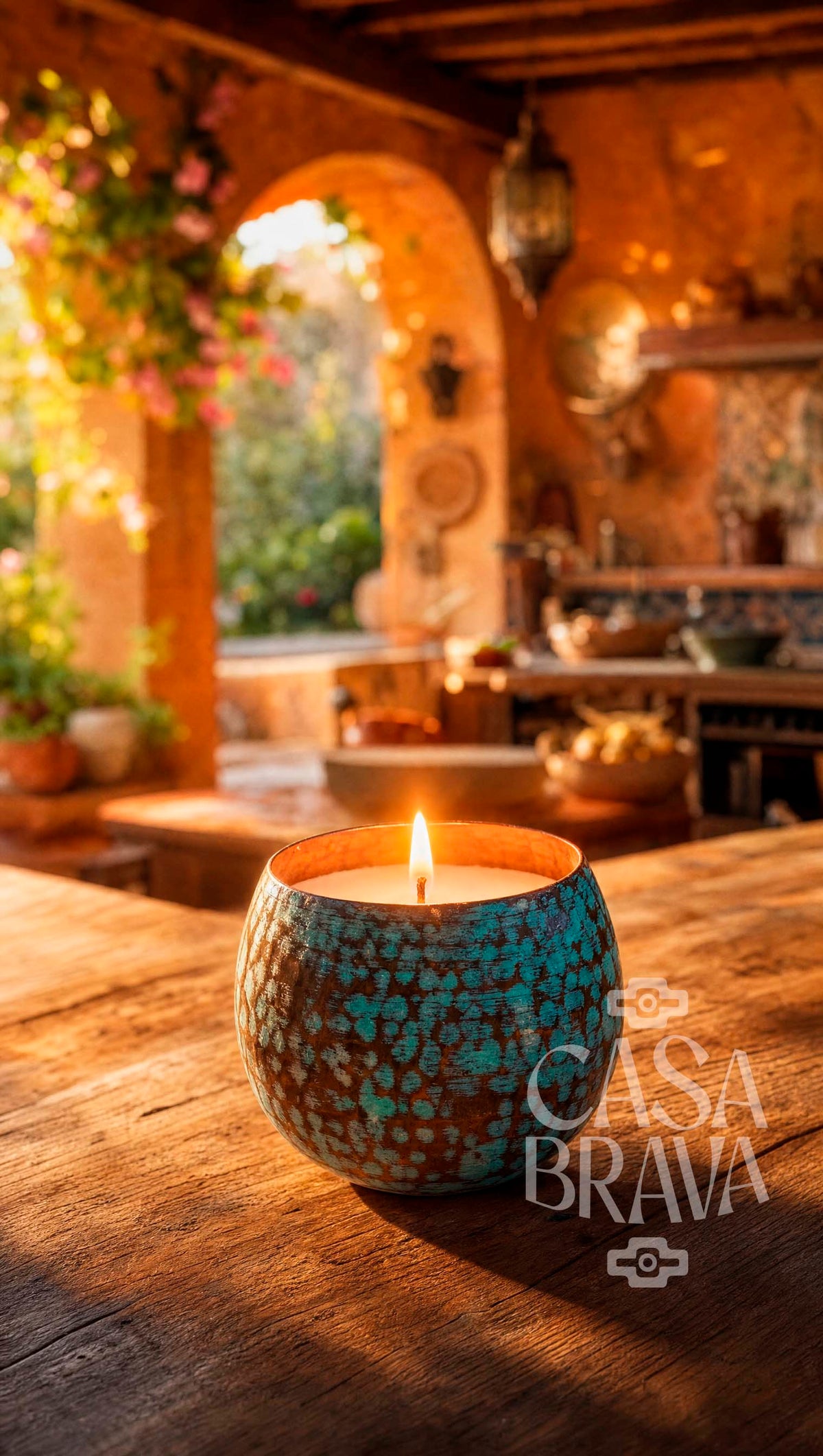 Fragua Hammered Copper Candle