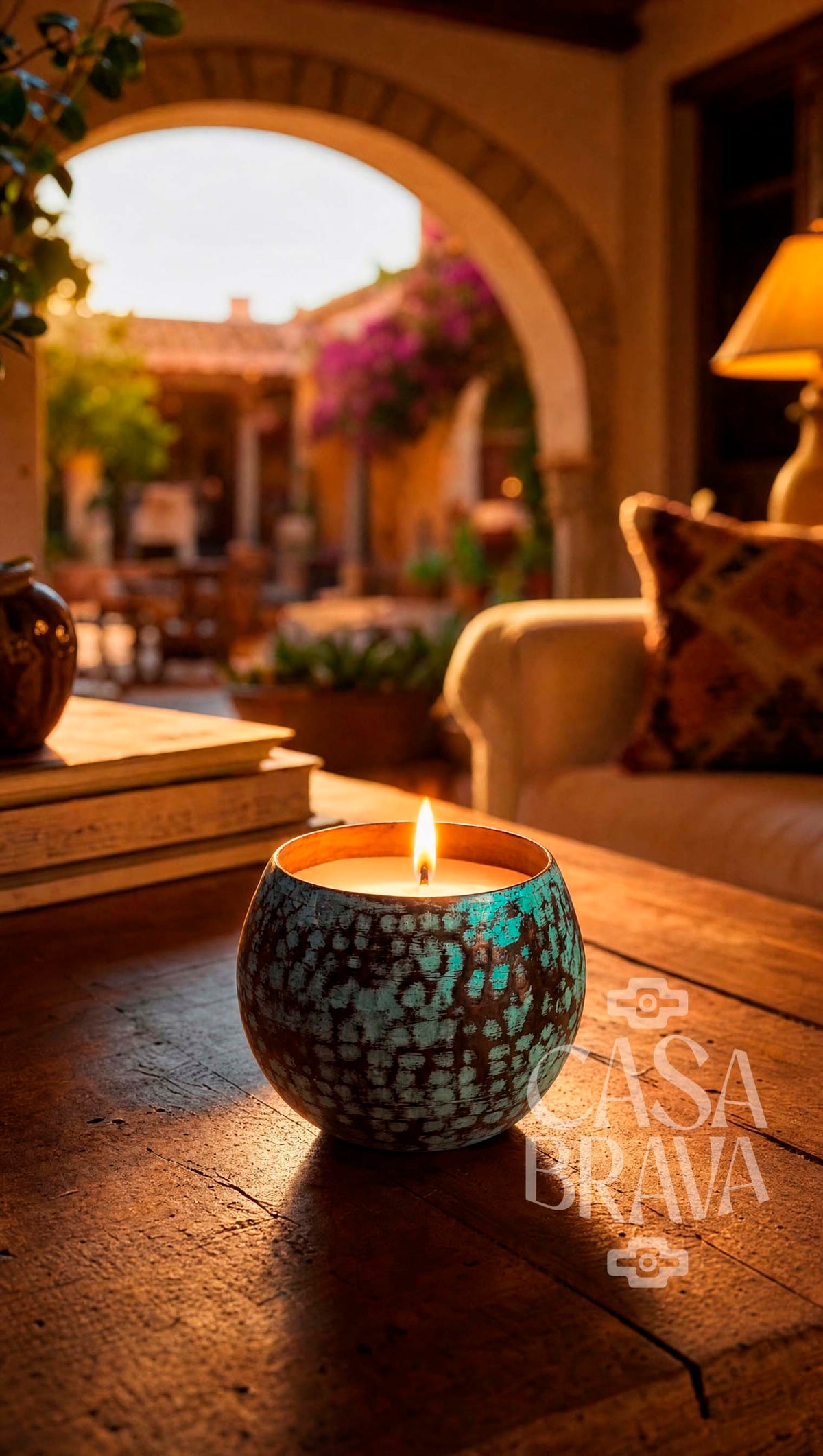 Fragua Hammered Copper Candle