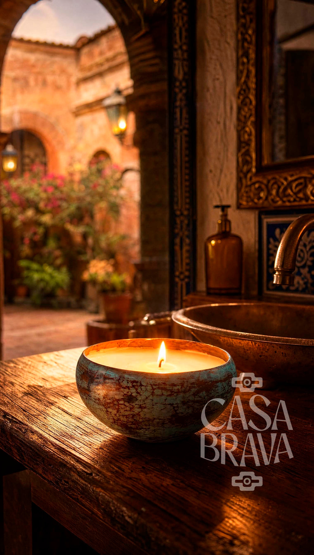 Jícara Hammered Copper Candle