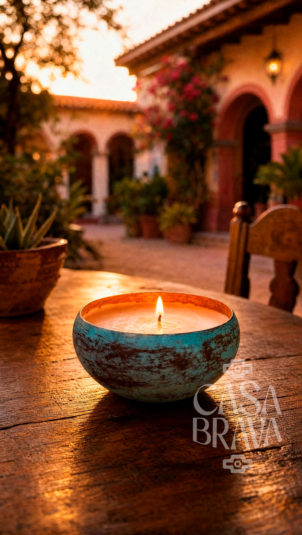 Jícara Hammered Copper Candle