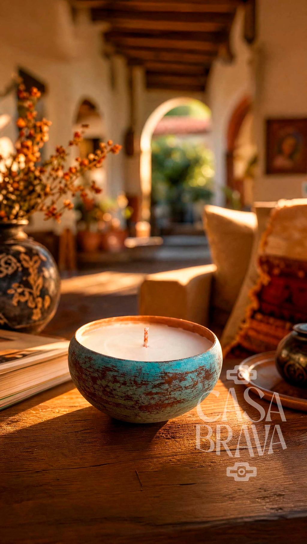 Jícara Hammered Copper Candle