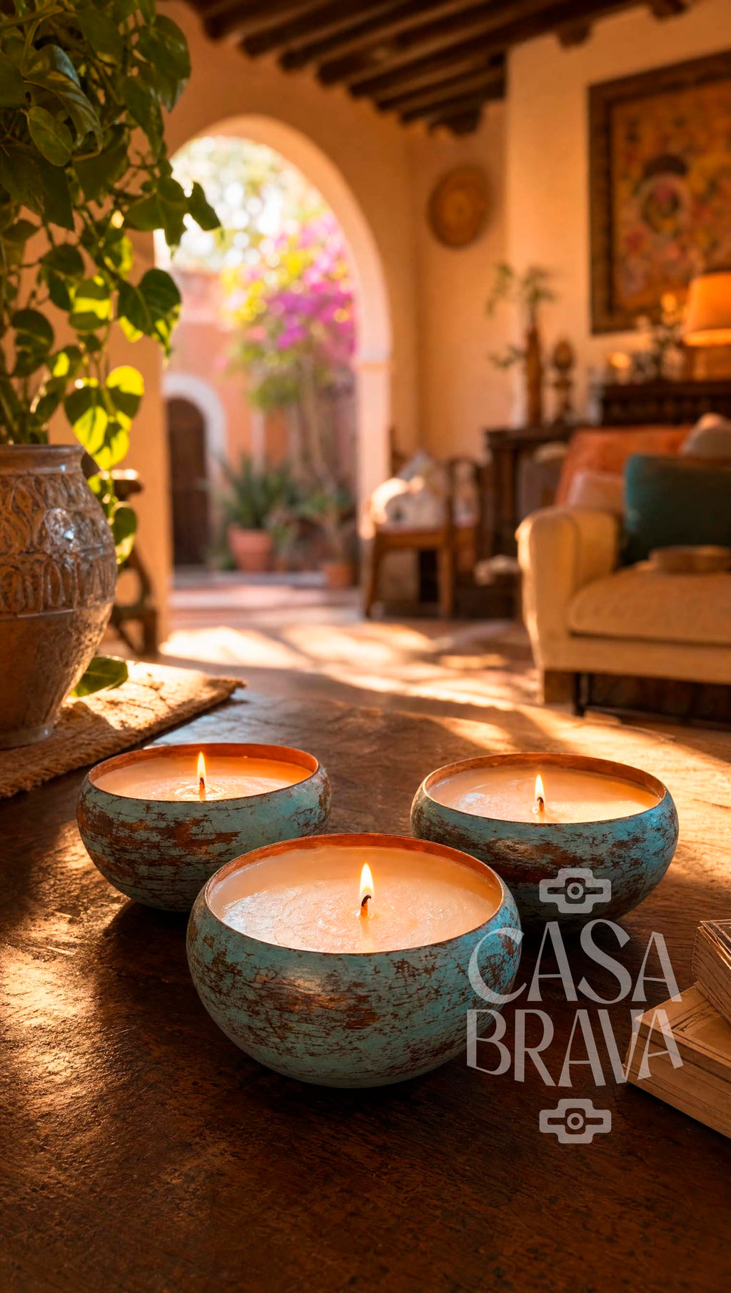Jícara Hammered Copper Candle